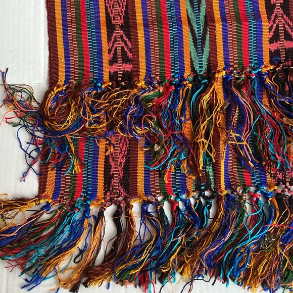 Mexican Woven table runner/heavy shawl - Picture 2 of 5